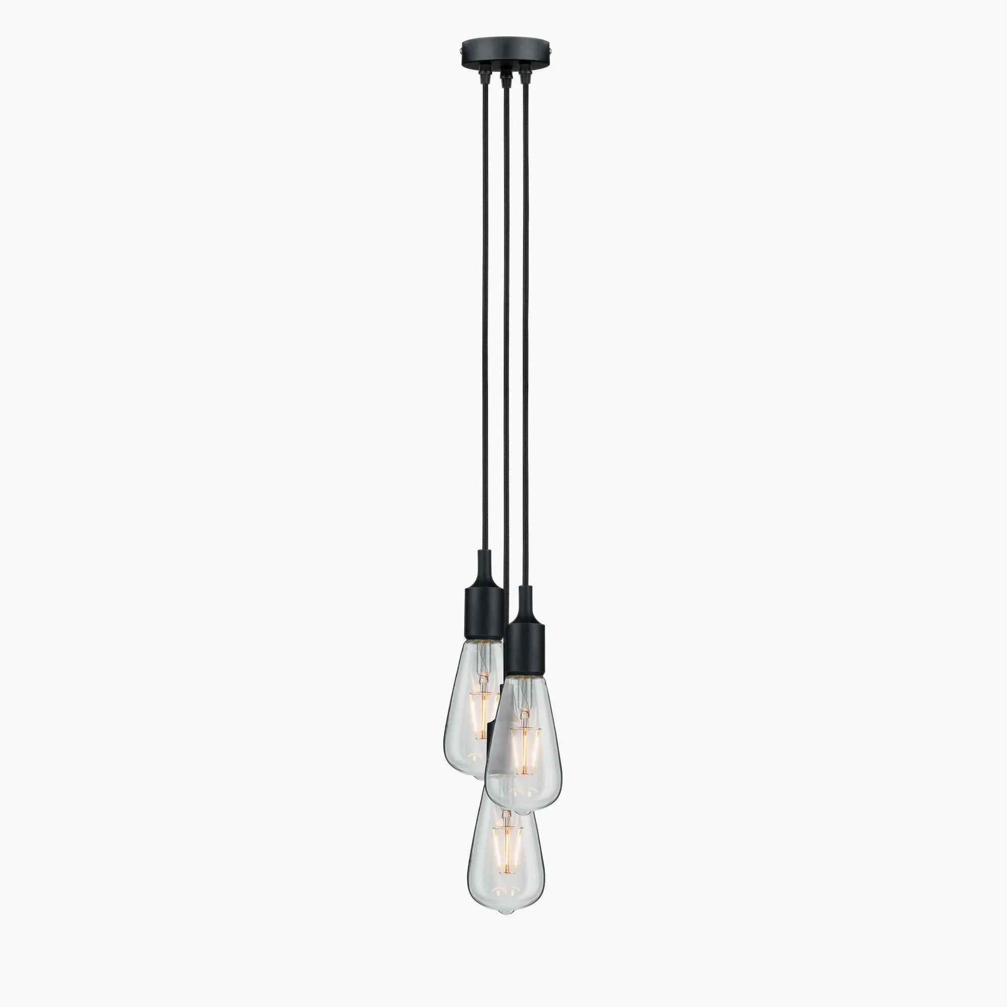 Neordic Ketil 180W 3 Lamp Dimmable Pendant Light in Black