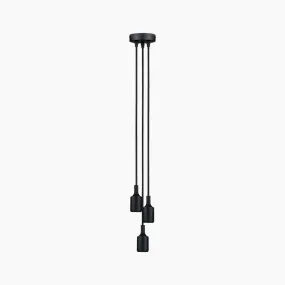 Neordic Ketil 180W 3 Lamp Dimmable Pendant Light in Black