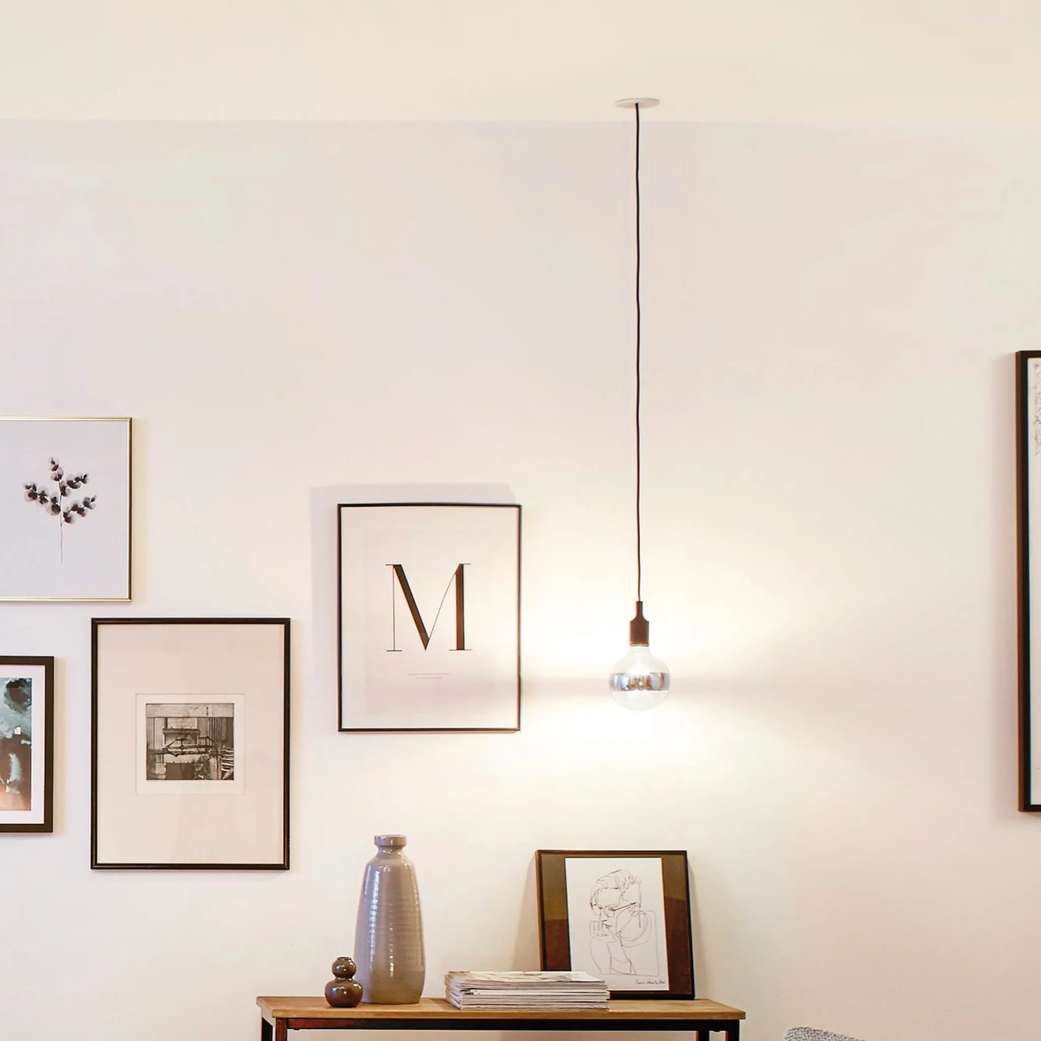 Neordic Ketil 60W Dimmable Pendant Light in Black