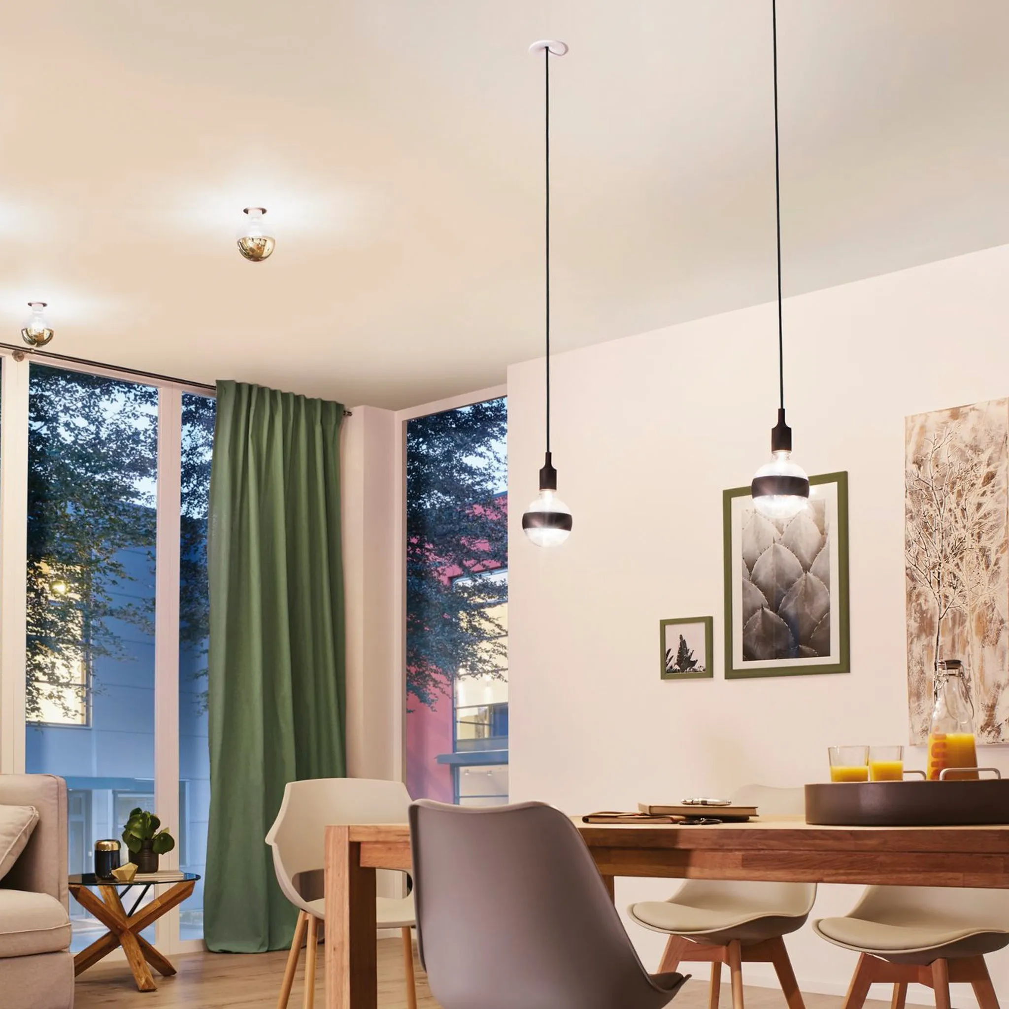 Neordic Ketil 60W Dimmable Pendant Light in Black