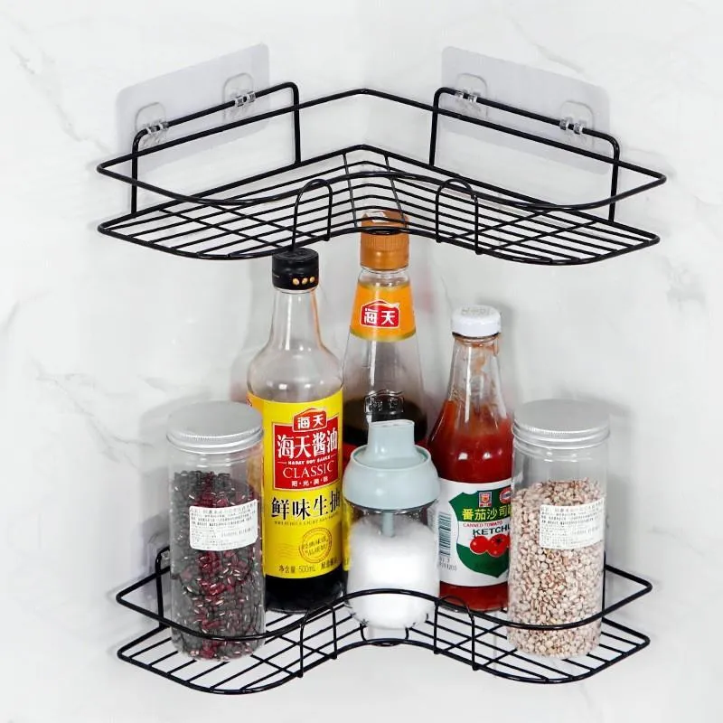 No-Drill Wall Mounted Bathroom Corner Shelf, HG0054