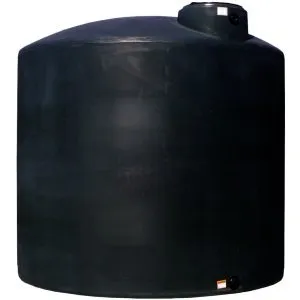 Norwesco 10000 Gallon Plastic Vertical Water Storage Tank in Black & Green