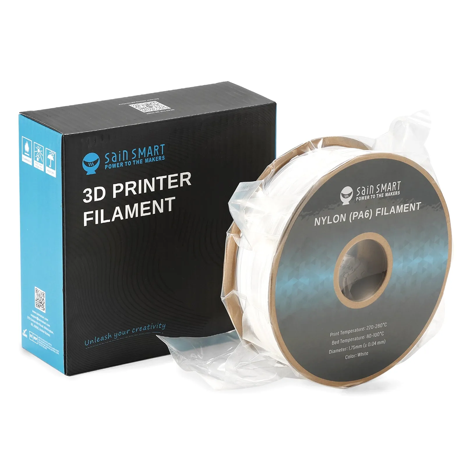 PA6 Nylon Filament 1.75mm, 1kg, Accuracy  /- 0.04 mm