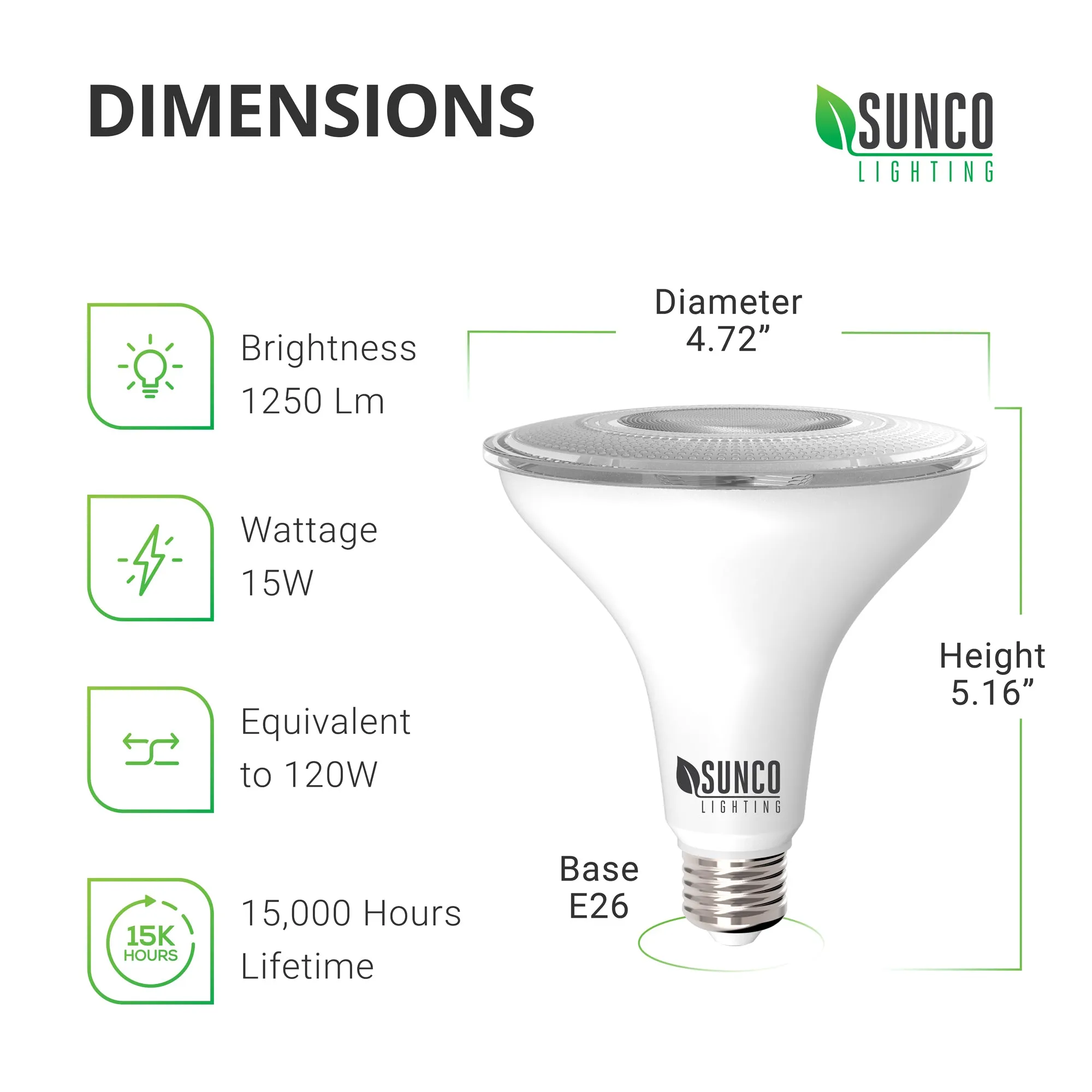 PAR38 LED Bulb, Dusk to Dawn, 1250 Lumens