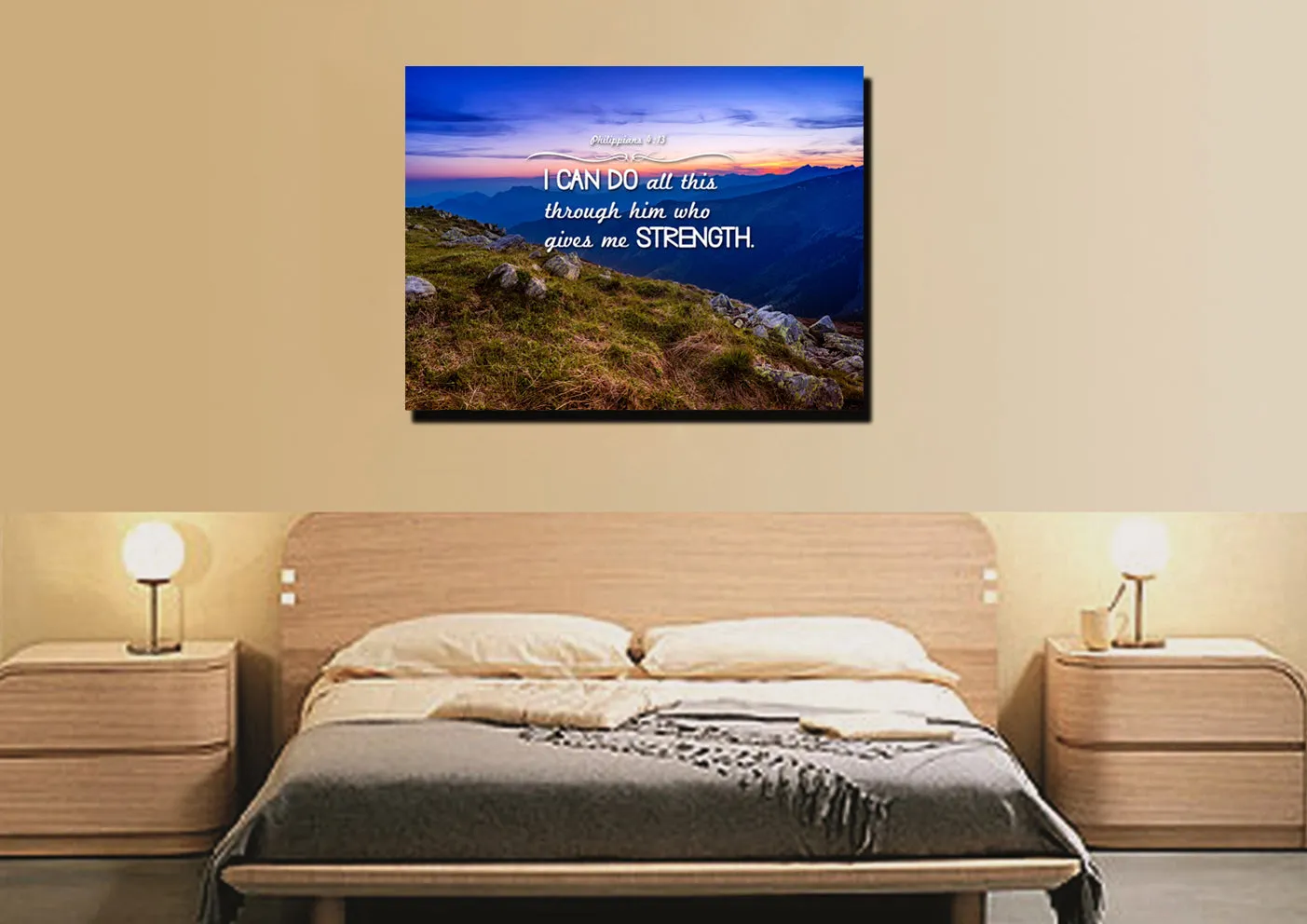 Philippians 413 Niv #3 Bible Verse Canvas Wall Art - Christian Canvas Wall Art