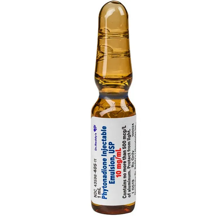 Phytonadione Injectable 1 mL Emulsion 10 mg/ mL Ampules by Dr Reddys Laboratories 25/Pack