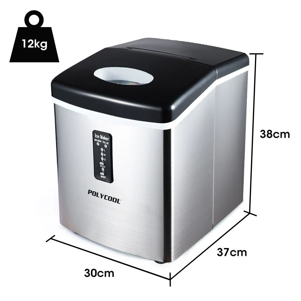 Portable 3.2L Electric Ice Cube Maker, 15kg/Day, Polycool