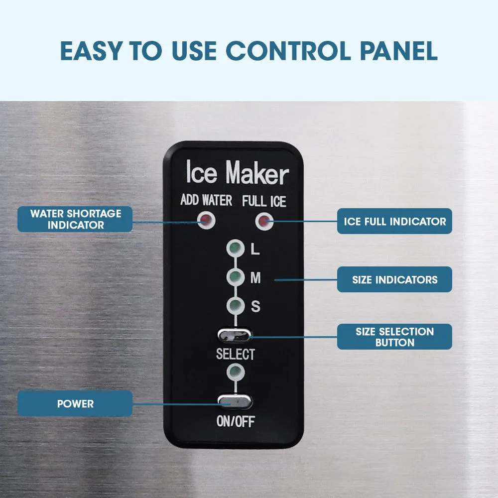 Portable 3.2L Electric Ice Cube Maker, 15kg/Day, Polycool