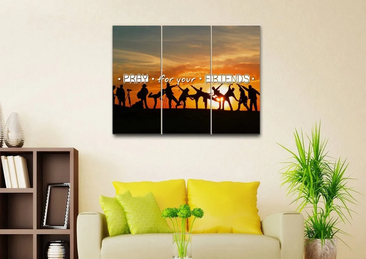 Pray For Your Friends Christian Quotes Wall Art Canvas - Christian Canvas Wall Art