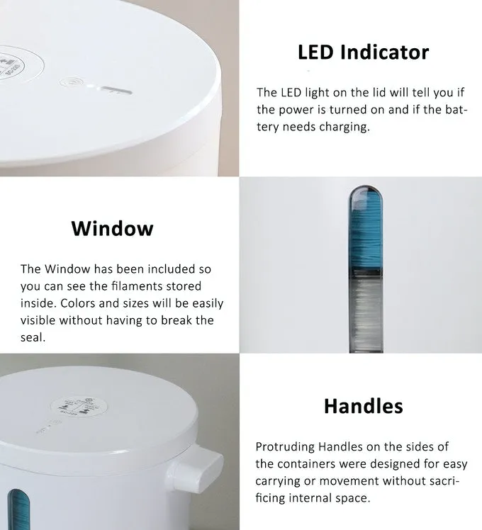 PrintDry Smart Vacuum Filament Containers