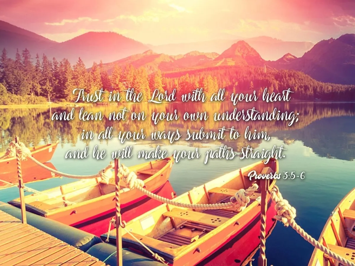 Proverbs 35-6 #5 Niv Trust In The Lord Christian Scripture Wall Art Canvas - Christian Canvas Wall Art