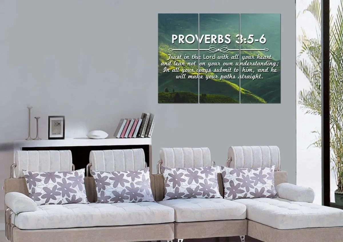 Proverbs 35-6 Niv #51 Bible Verse Canvas Wall Art - Christian Canvas Wall Art