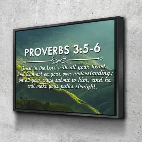 Proverbs 35-6 Niv #51 Bible Verse Canvas Wall Art - Christian Canvas Wall Art