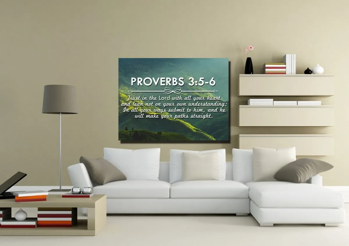 Proverbs 35-6 Niv #51 Bible Verse Canvas Wall Art - Christian Canvas Wall Art