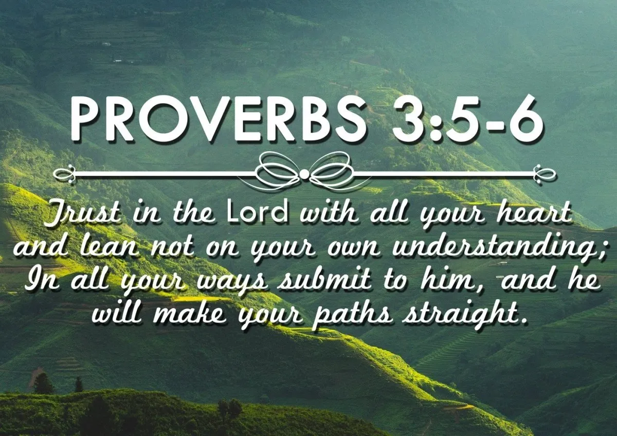 Proverbs 35-6 Niv #51 Bible Verse Canvas Wall Art - Christian Canvas Wall Art