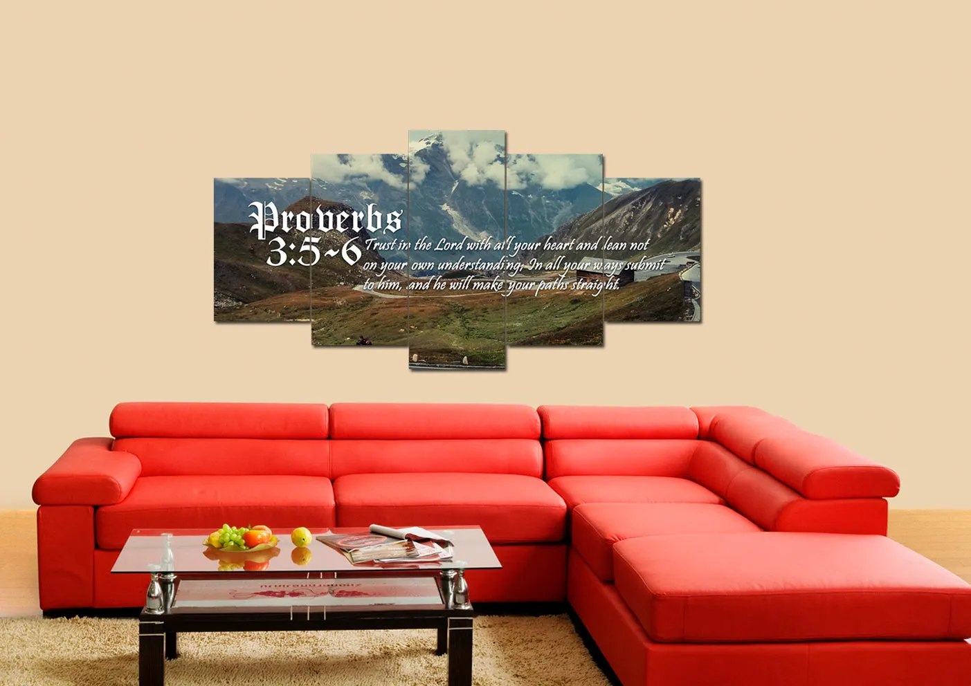 Proverbs 35-6 Niv #52 Bible Verse Canvas Wall Art - Christian Canvas Wall Art