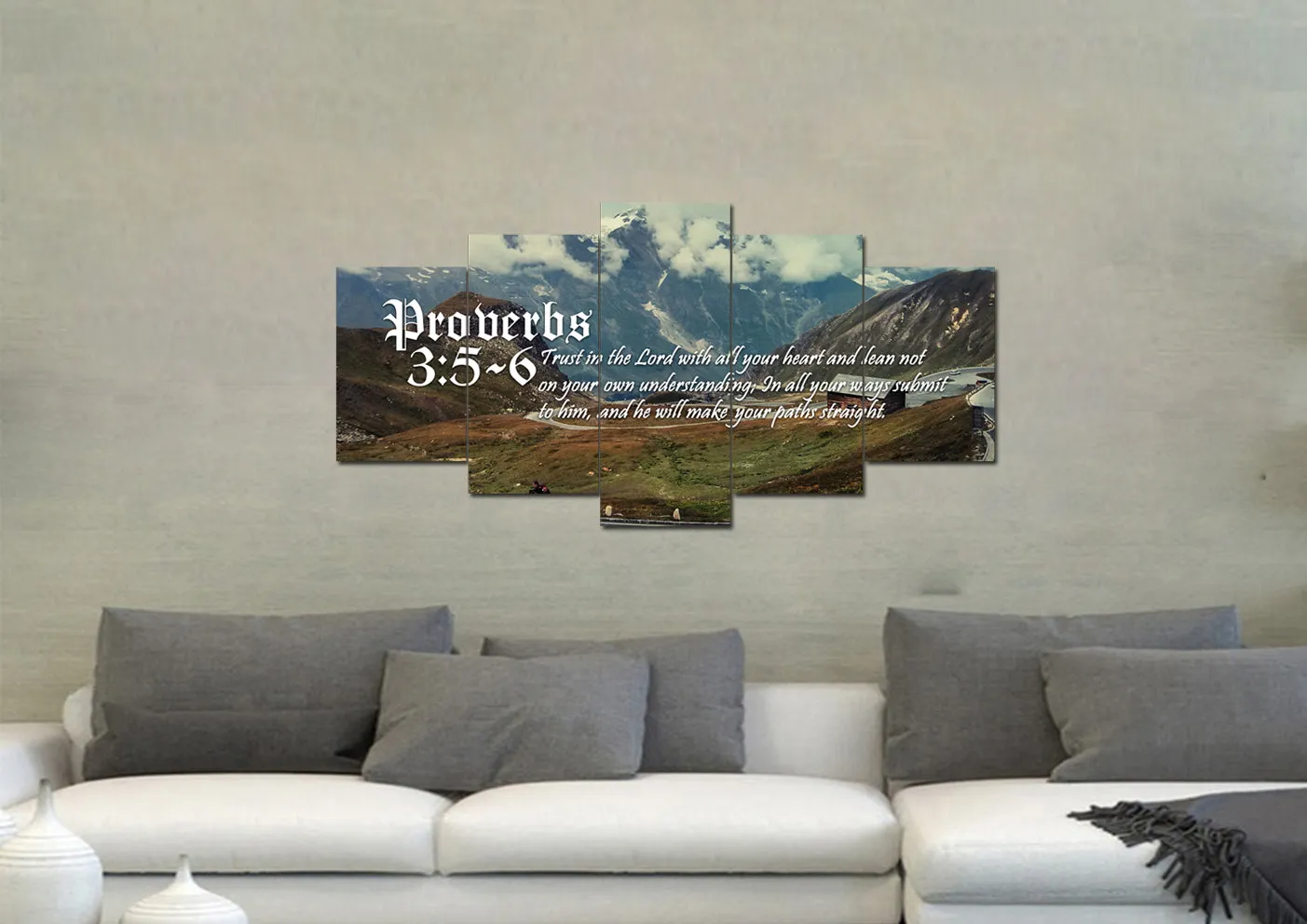 Proverbs 35-6 Niv #52 Bible Verse Canvas Wall Art - Christian Canvas Wall Art