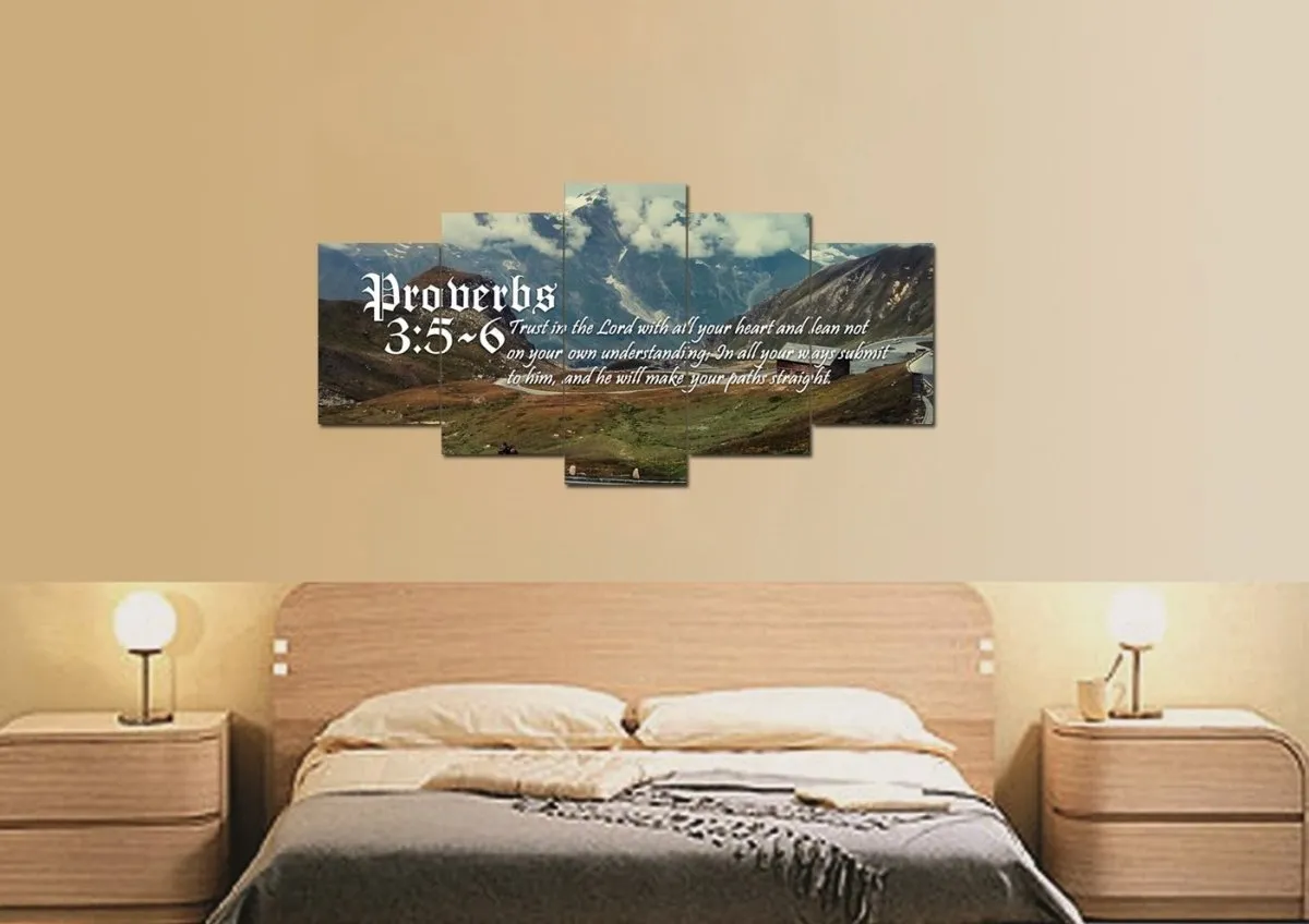 Proverbs 35-6 Niv #52 Bible Verse Canvas Wall Art - Christian Canvas Wall Art