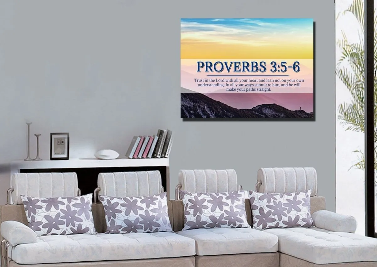 Proverbs 35-6 Niv #55 Bible Verse Canvas Wall Art - Christian Canvas Wall Art