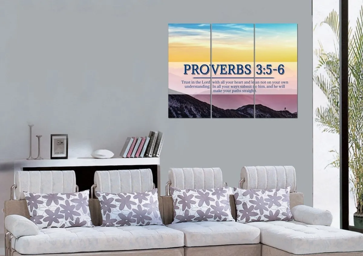 Proverbs 35-6 Niv #55 Bible Verse Canvas Wall Art - Christian Canvas Wall Art