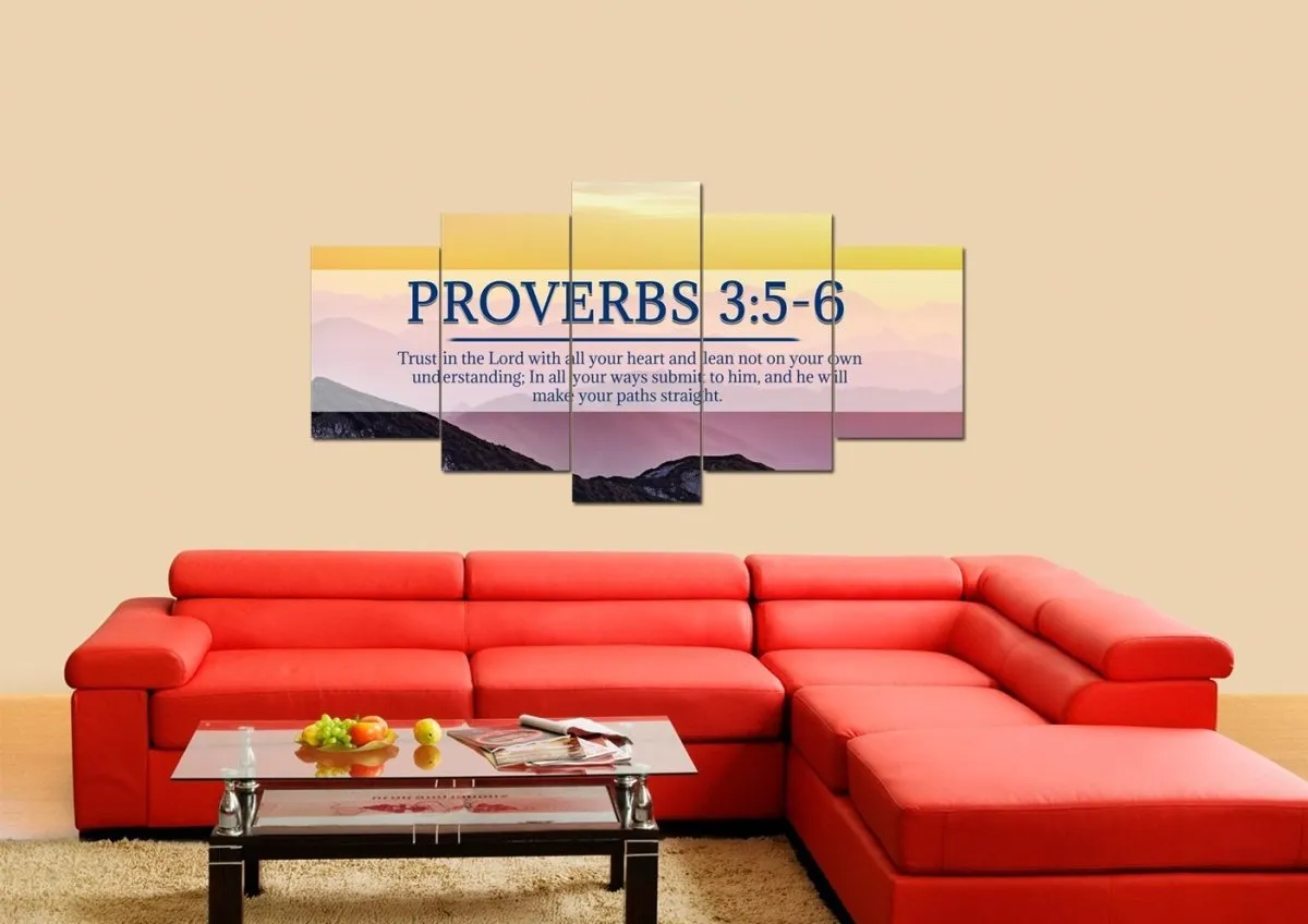 Proverbs 35-6 Niv #55 Bible Verse Canvas Wall Art - Christian Canvas Wall Art