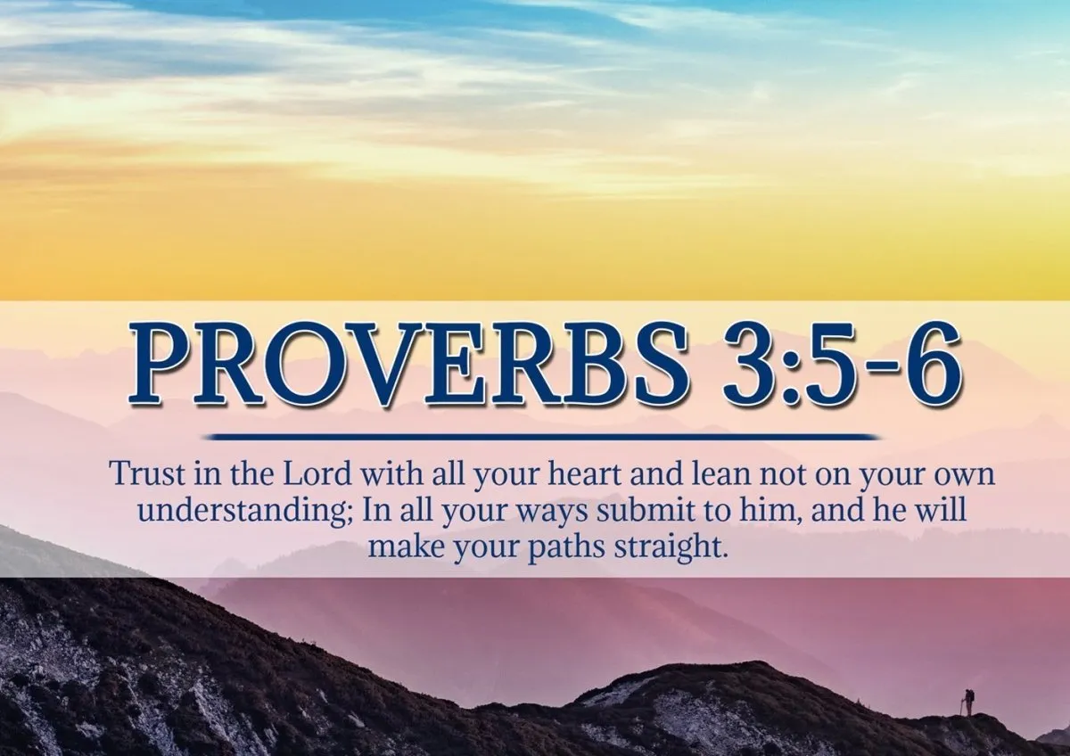 Proverbs 35-6 Niv #55 Bible Verse Canvas Wall Art - Christian Canvas Wall Art