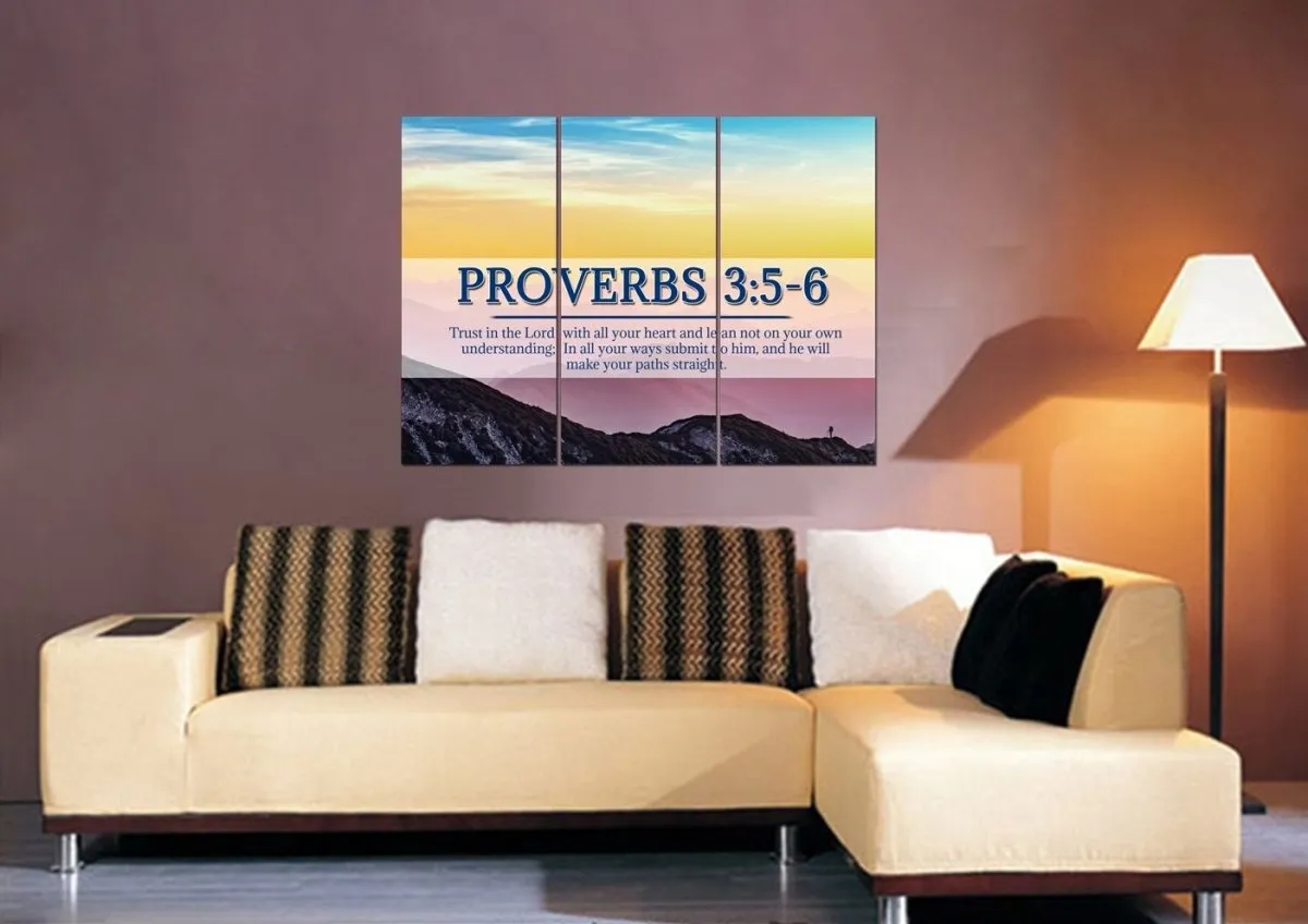 Proverbs 35-6 Niv #55 Bible Verse Canvas Wall Art - Christian Canvas Wall Art