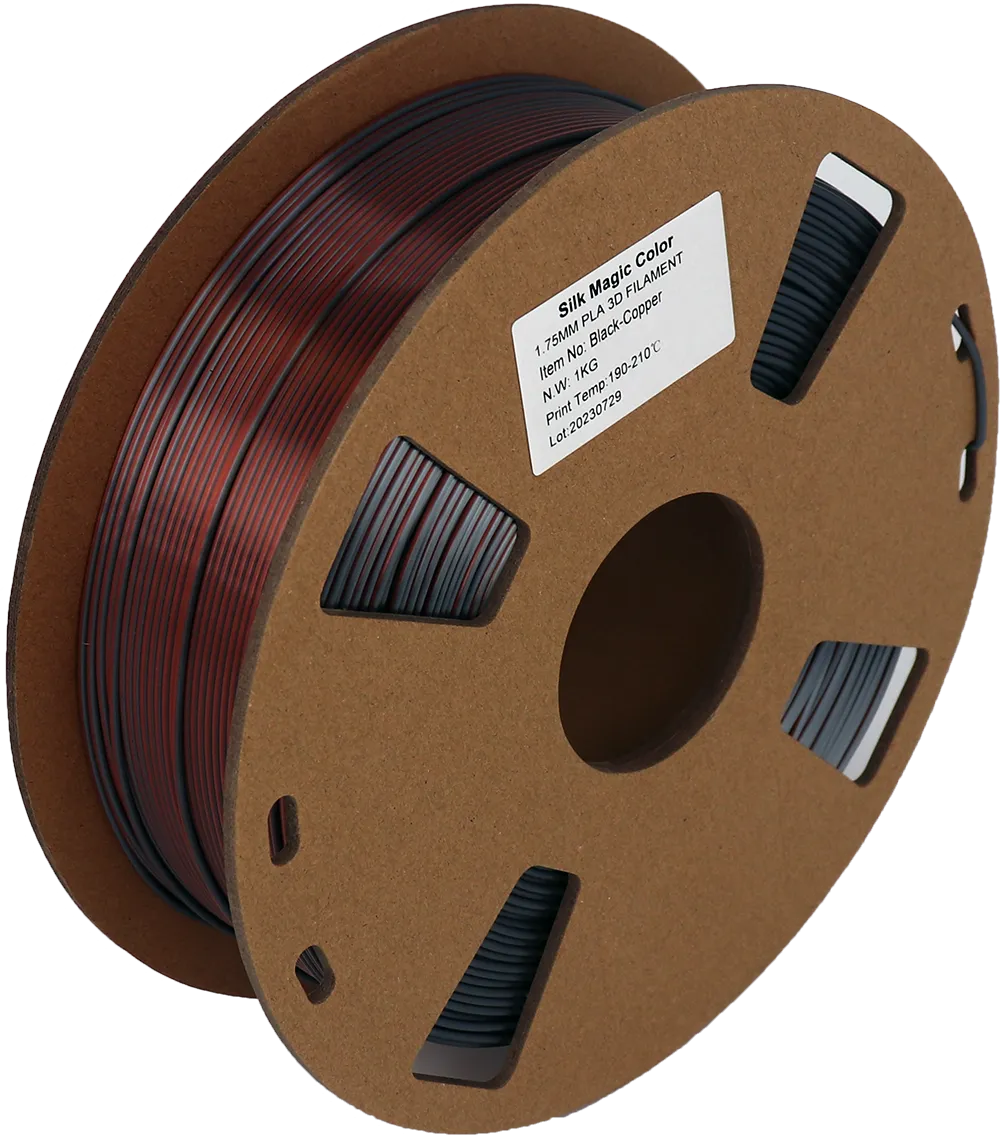PS Imports PLA 1.75mm x Bicolor Silk Magic-Black-Copper