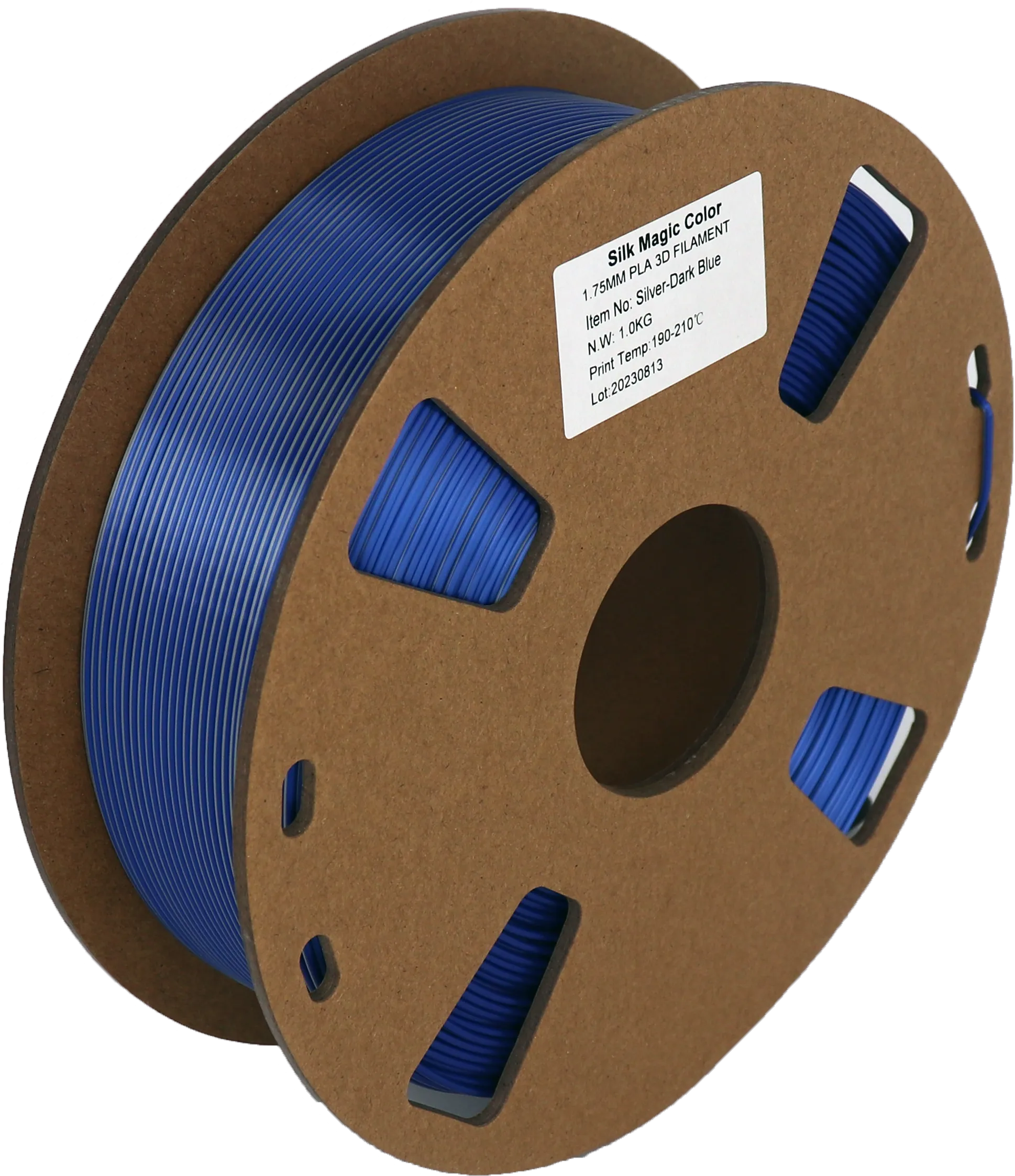 PS Imports PLA 1.75mm x Bicolor Silk Magic-Silver-DarkBlue