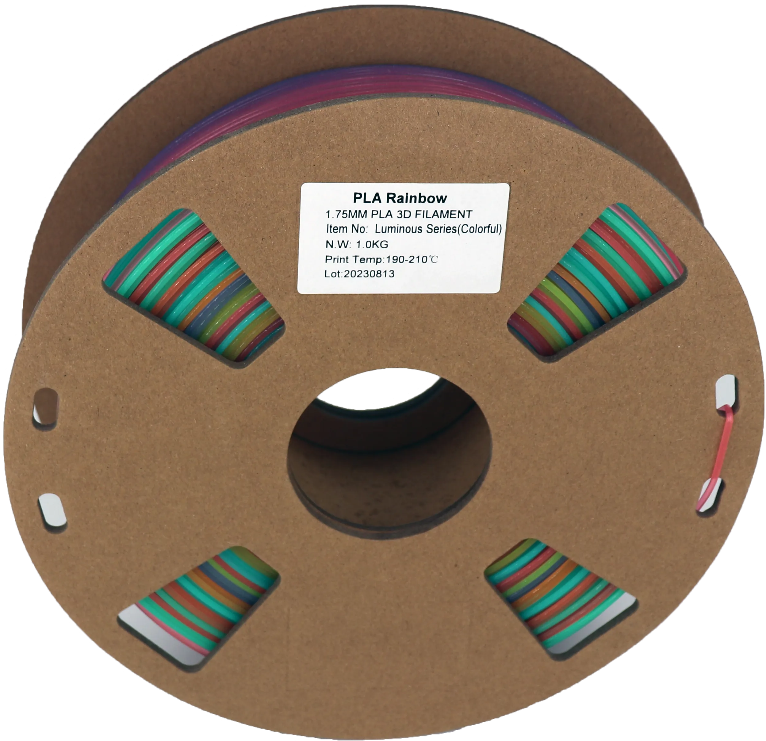 PS Imports PLA 1.75mm x Rainbow Luminous Rainbow-Colorful