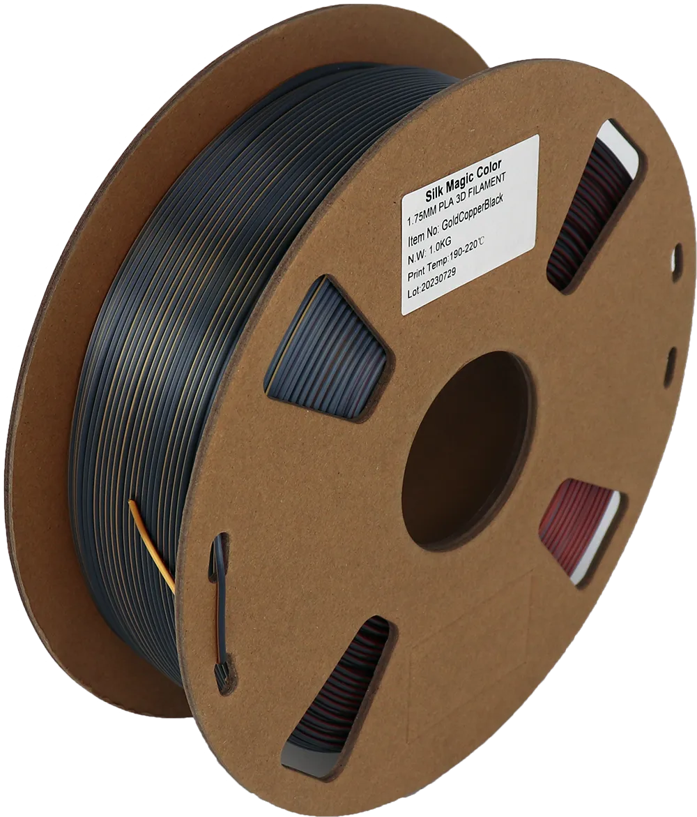 PS Imports PLA 1.75mm x TriColor Silk Magic-Gold-Copper-Black
