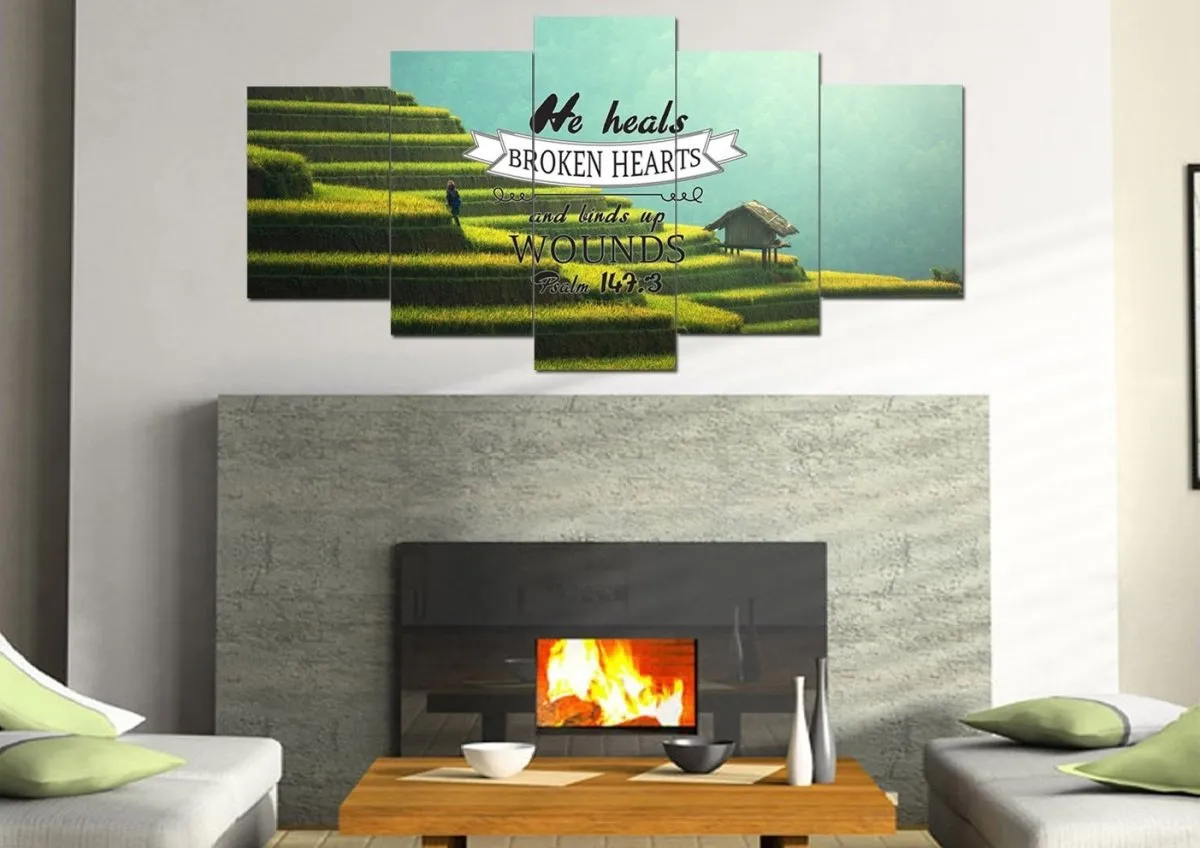 Psalm 1473 Canvas Wall Art Print - Christian Canvas Wall Art