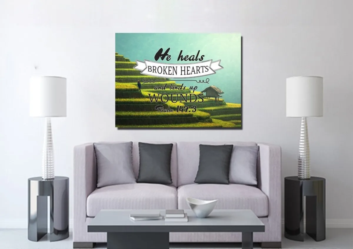 Psalm 1473 Canvas Wall Art Print - Christian Canvas Wall Art