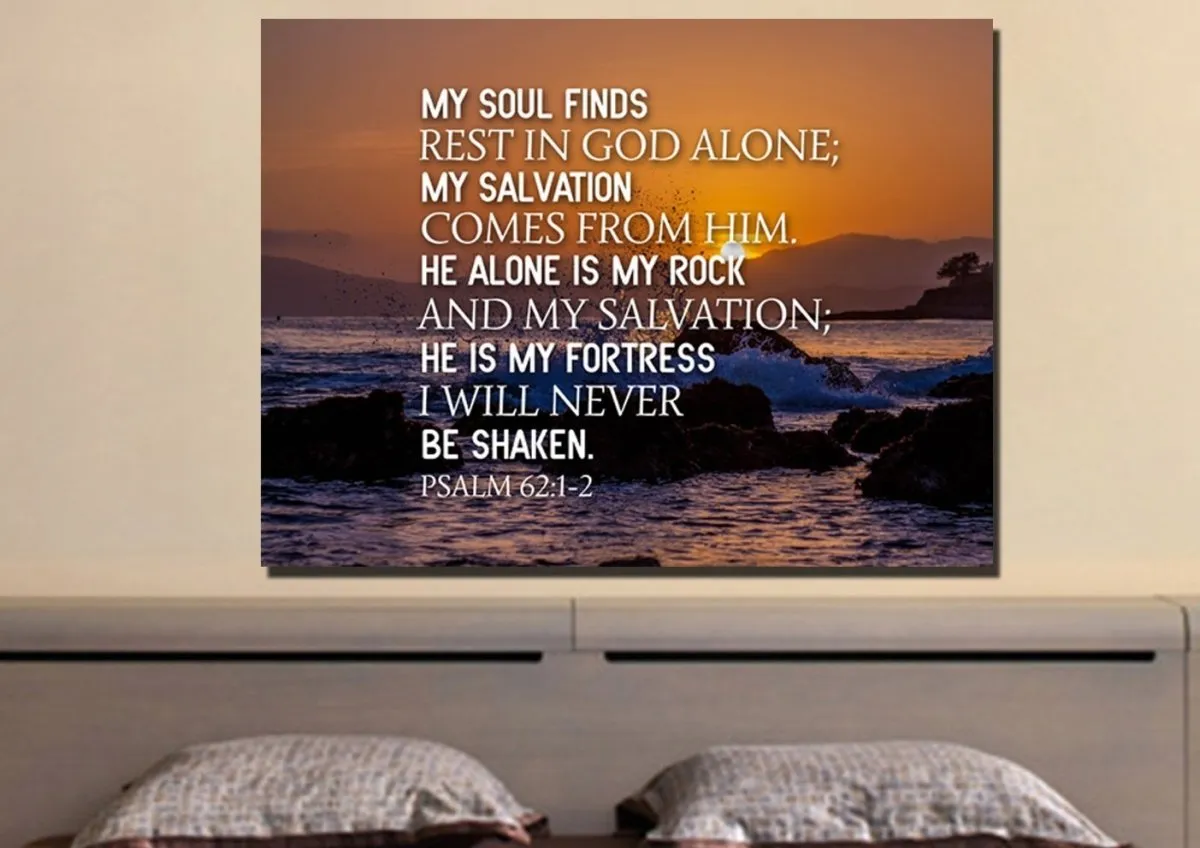 Psalm 621-2 Canvas Wall Art Print - Christian Canvas Wall Art