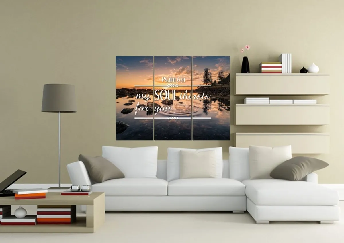 Psalm 631 My Soul Thirsts For You Canvas Wall Art Print - Christian Canvas Wall Art