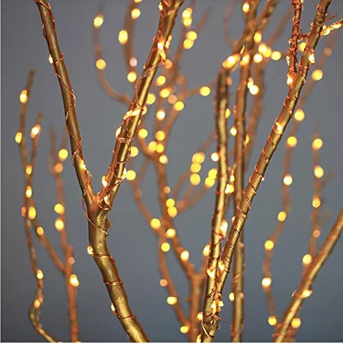 Quace Copper String Led Light 10M 100 LED USB Operated Wire Decorative Fairy Lights Diwali Christmas Festival - Warm White