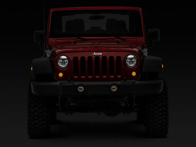 Raxiom 07-18 Jeep Wrangler JK Axial Series LED Amber Turn Signals (Smoked)