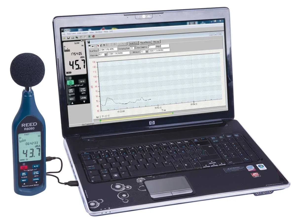 REED R8080 Data Logging Sound Level Meter with Bargraph with ISO Certificate