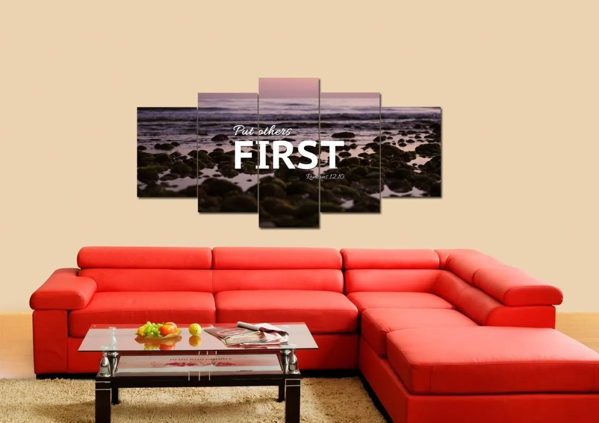 Romans 1210 Put Others First Canvas Wall Art Print - Christian Canvas Wall Art
