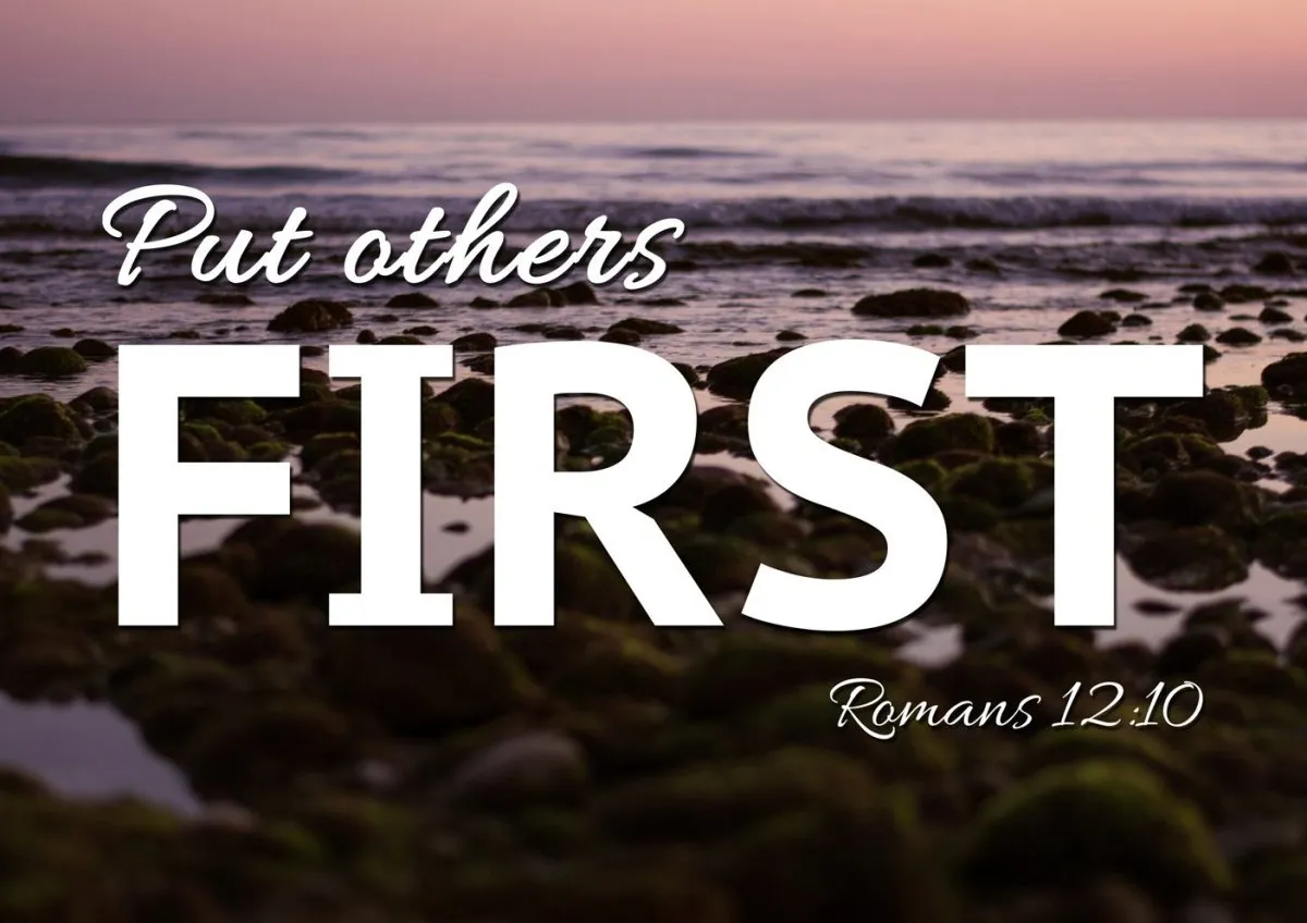 Romans 1210 Put Others First Canvas Wall Art Print - Christian Canvas Wall Art