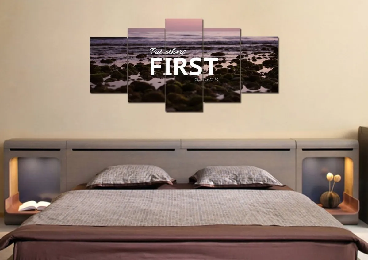 Romans 1210 Put Others First Canvas Wall Art Print - Christian Canvas Wall Art