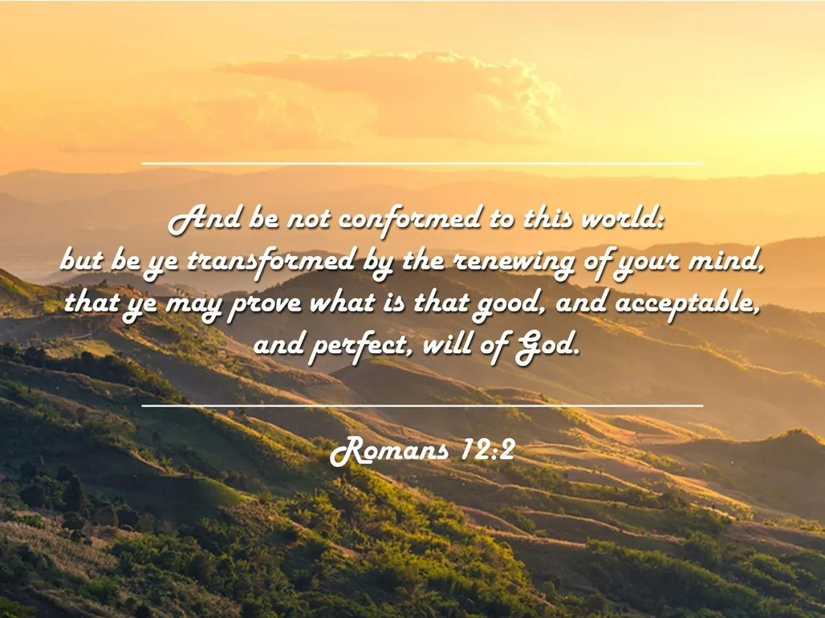 Romans 122 Kjv Do Not World To The Pattern Bible Verse Wall Art Canvas - Christian Canvas Wall Art