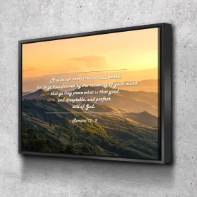 Romans 122 Kjv Do Not World To The Pattern Bible Verse Wall Art Canvas - Christian Canvas Wall Art