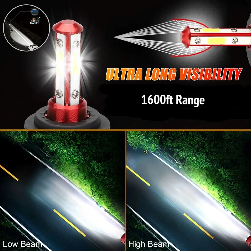SMAXPro™ H7 LED Headlight Bulbs Kit: Hi-Low Beam, 6000K, 30000LM Super Bright