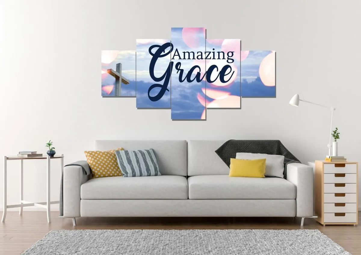 Soap Bubble Amazing Grace Wall Art & Decor - Christian Canvas Wall Art