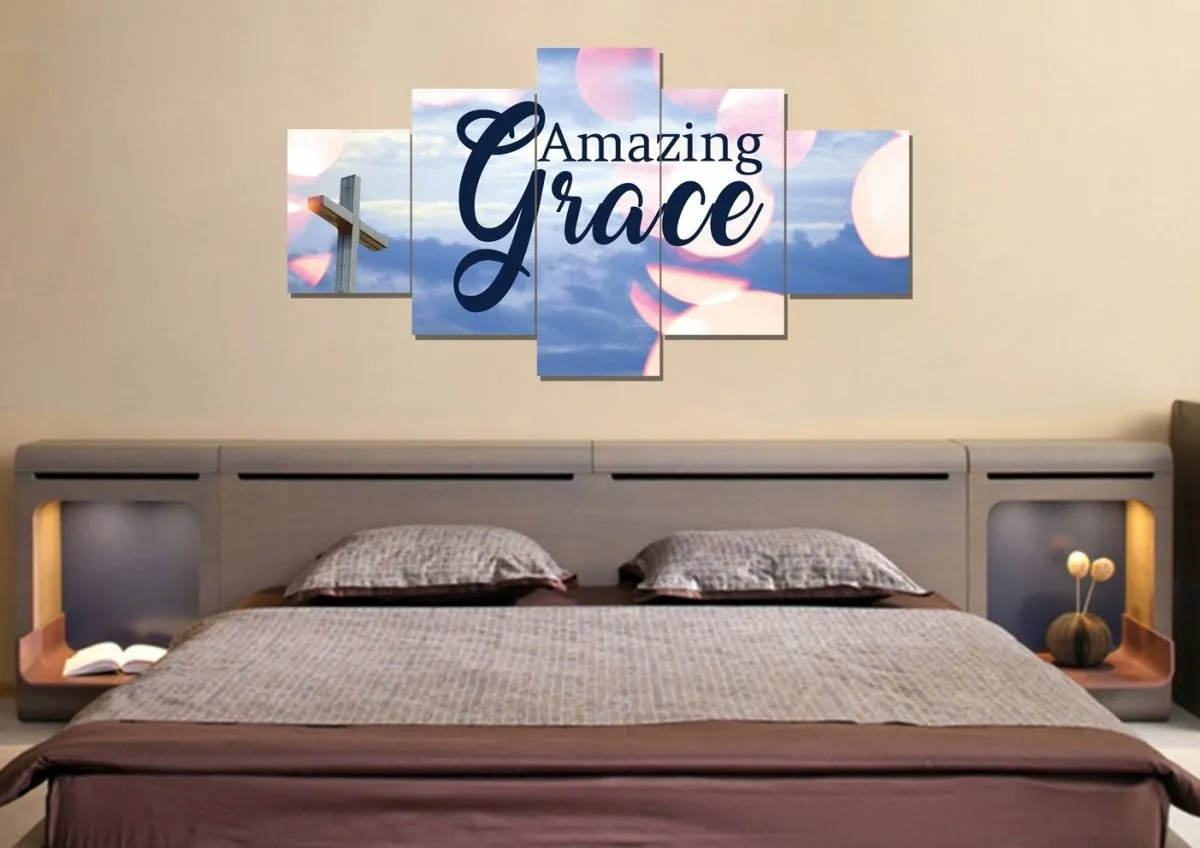 Soap Bubble Amazing Grace Wall Art & Decor - Christian Canvas Wall Art