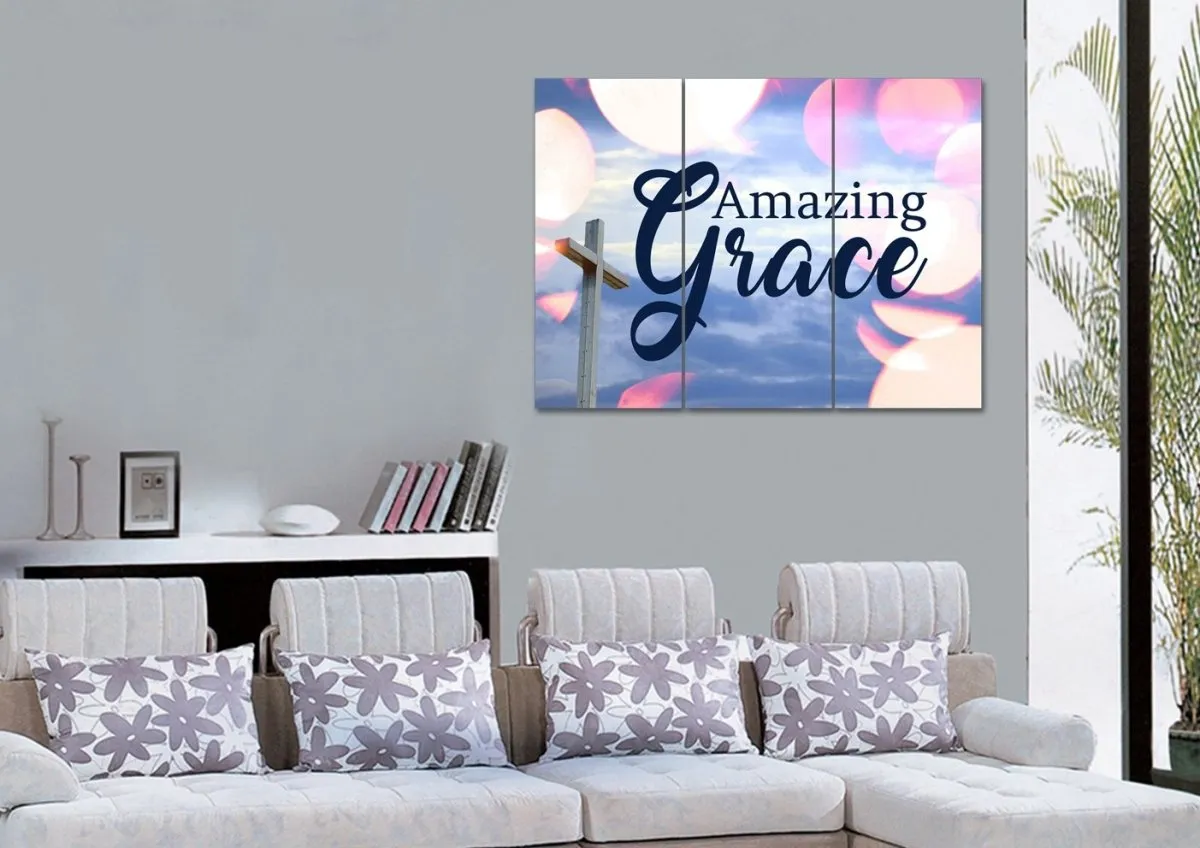 Soap Bubble Amazing Grace Wall Art & Decor - Christian Canvas Wall Art