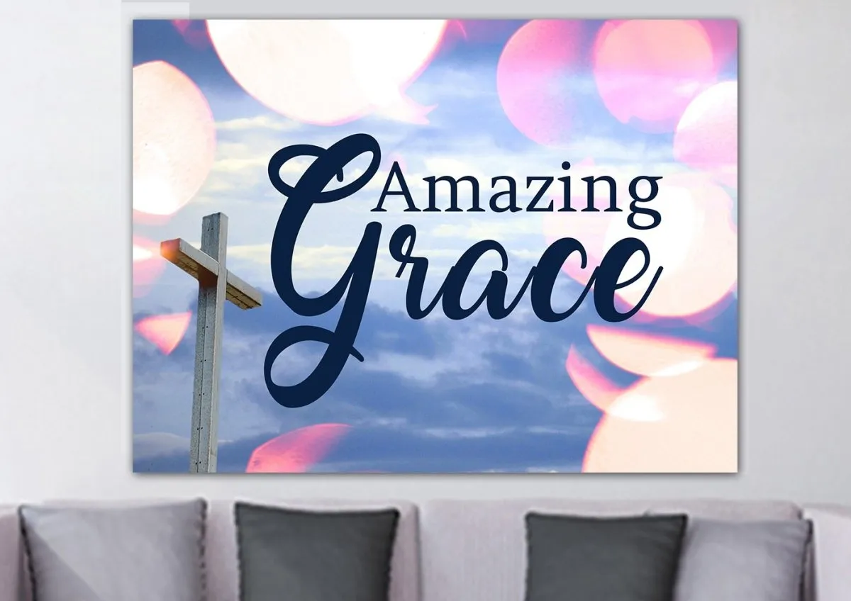 Soap Bubble Amazing Grace Wall Art & Decor - Christian Canvas Wall Art