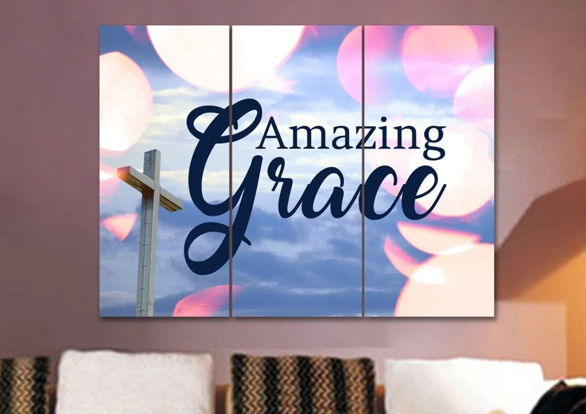 Soap Bubble Amazing Grace Wall Art & Decor - Christian Canvas Wall Art