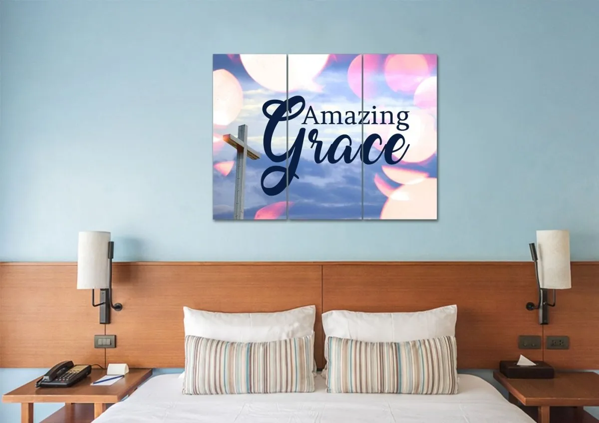 Soap Bubble Amazing Grace Wall Art & Decor - Christian Canvas Wall Art